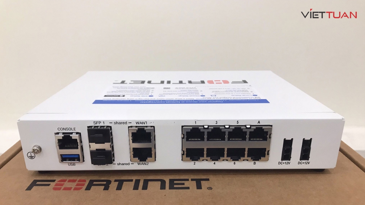 Mặt sau thiết bị Firewall Fortinet FortiGate 81F